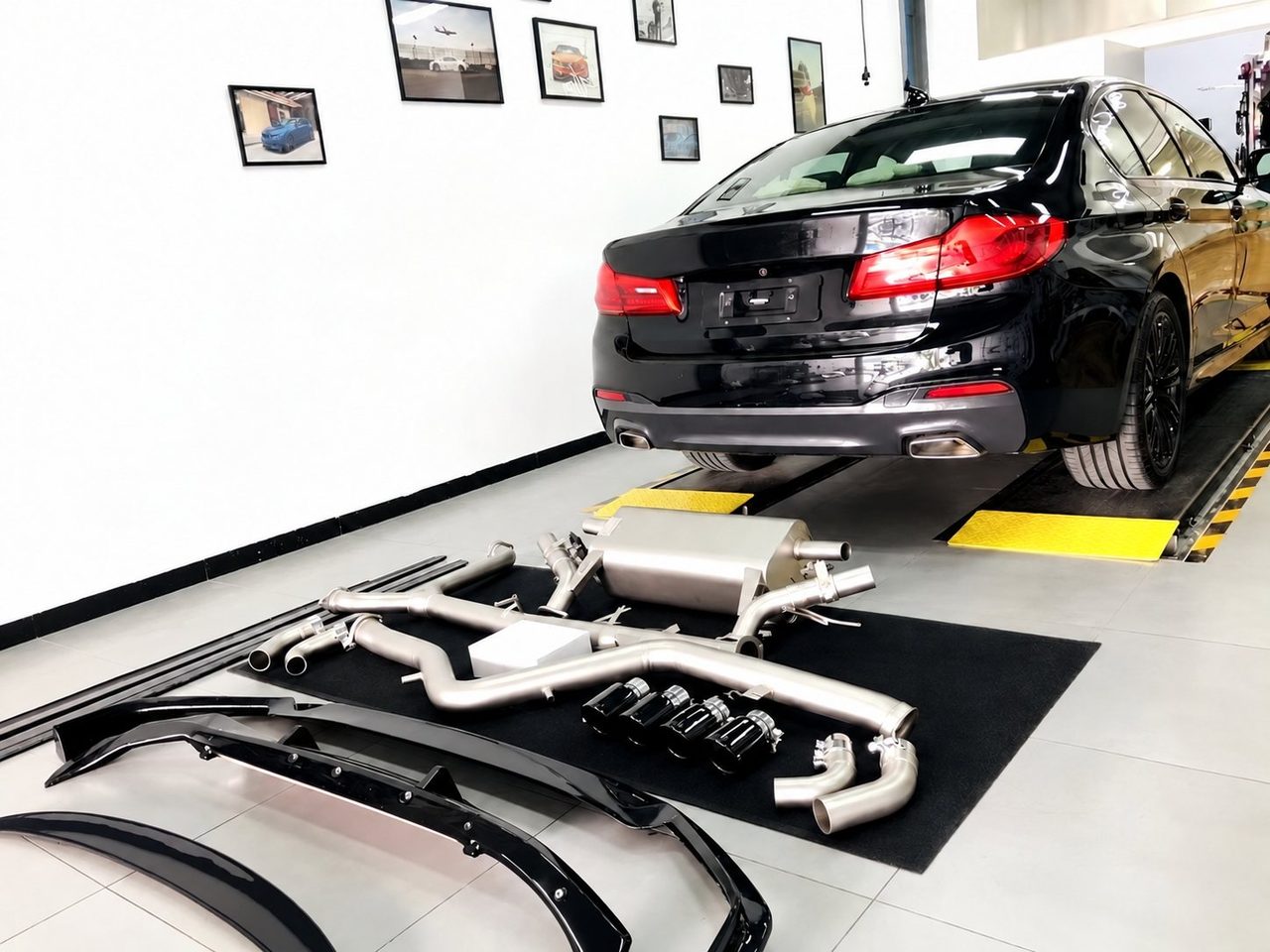 BMW 540 B58 3.0T 2020 Abgasanlage aus Titan