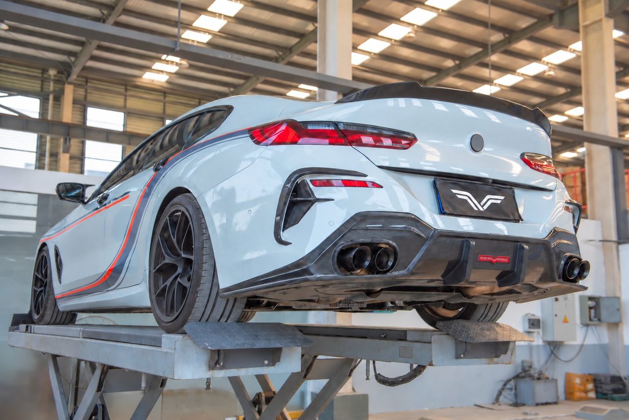 BMW 840i 3.0T Cat-Back, Vierrohr M8-Stil