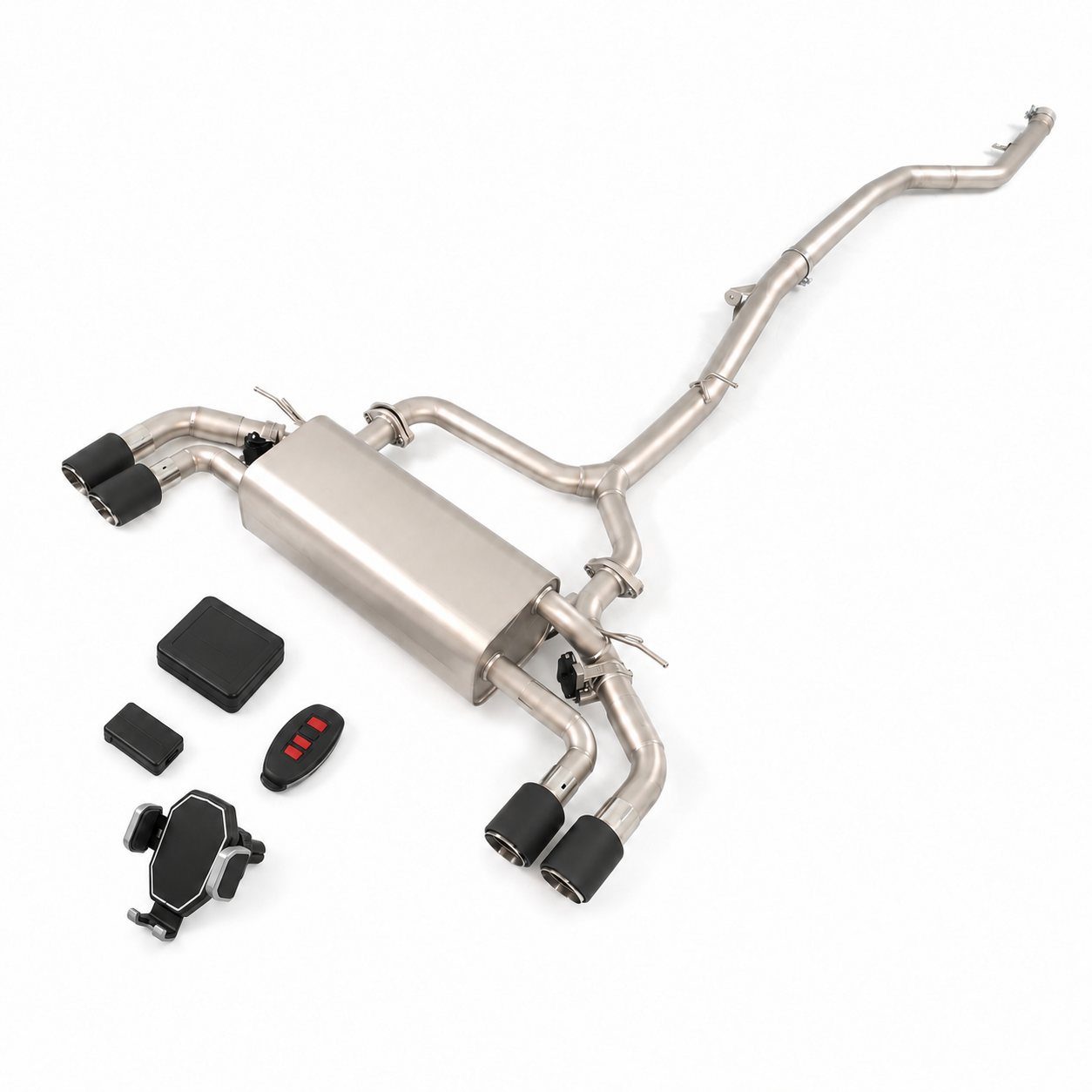 BMW G38 530Li Cat-Back, Carbon-Endrohre