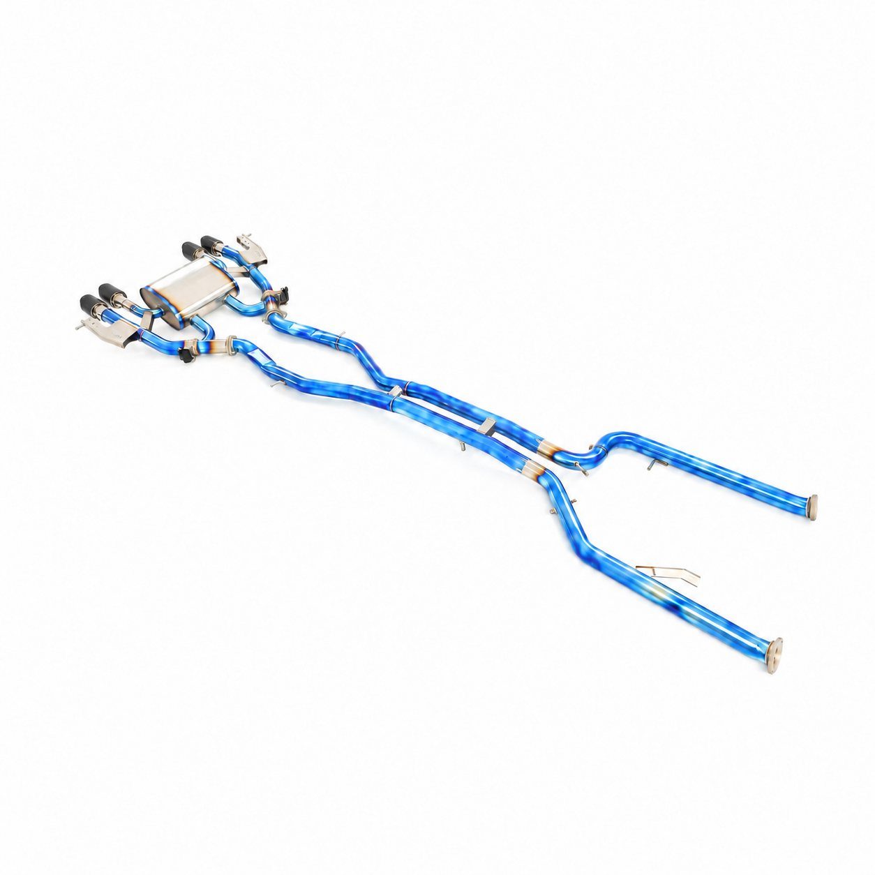 BMW G80 M3 Titanium Cat-back, blue finish