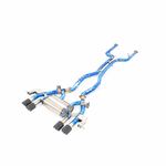 BMW G80 M3 Titanium Cat-back, blue finish — 15