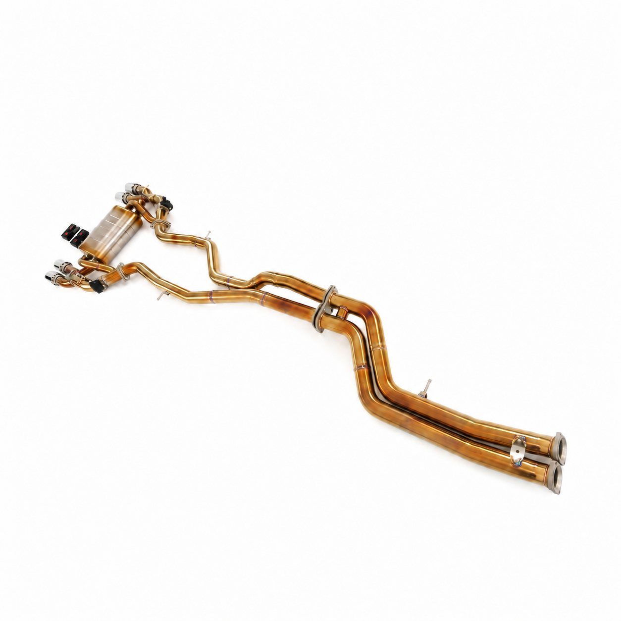 BMW M2C 3.0T Cat-Back aus Titan, Finish gold