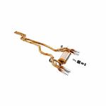 BMW M2C 3.0T Titanium Cat-back, gold finish — 9