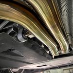 BMW M2C 3.0T Titanium Cat-back, gold finish — 5