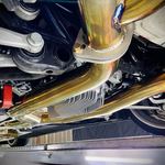 BMW M2C 3.0T Titanium Cat-back, gold finish — 12