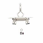 Land Rover Defender Stainless Cat-back, quad square tips — 14