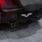 Land Rover Defender Stainless Cat-back, quad square tips — 9