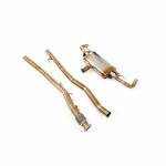 Mercedes-Benz A35 Titanium Cat-back, gold finish — 4