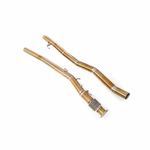 Mercedes-Benz A35 Titanium Cat-back, gold finish — 6