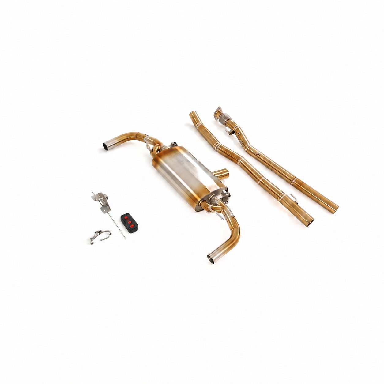 Mercedes-Benz A35 Titanium Cat-back, gold finish