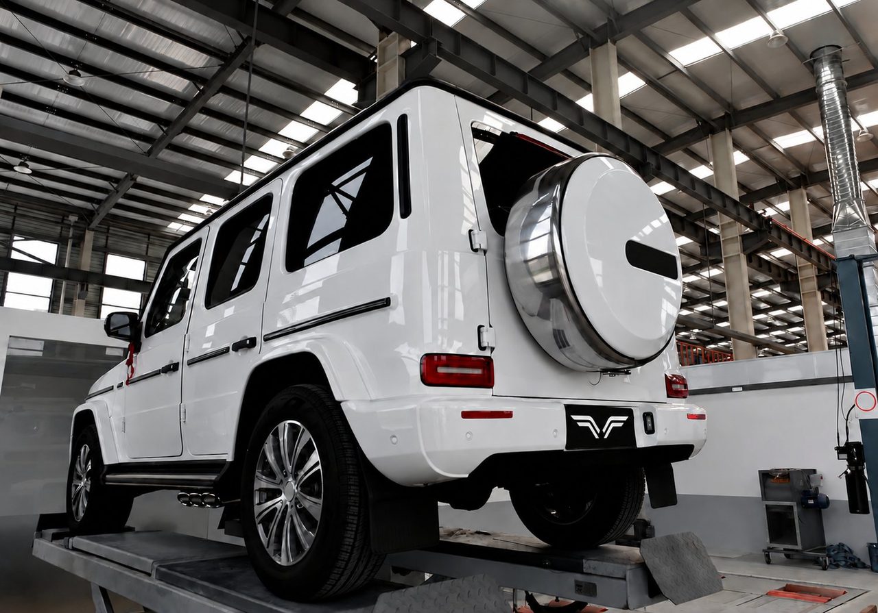 Mercedes-Benz G350 2.0T 2020 Abgasanlage, sechs Endrohre