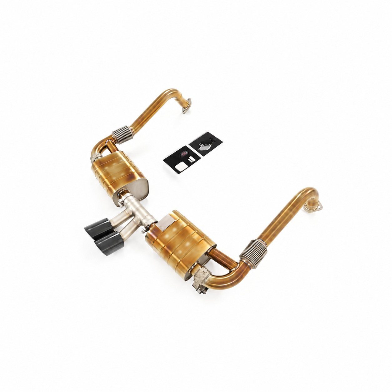 Porsche 718 2.0T / 2.5T Titanium Rear section, gold finish