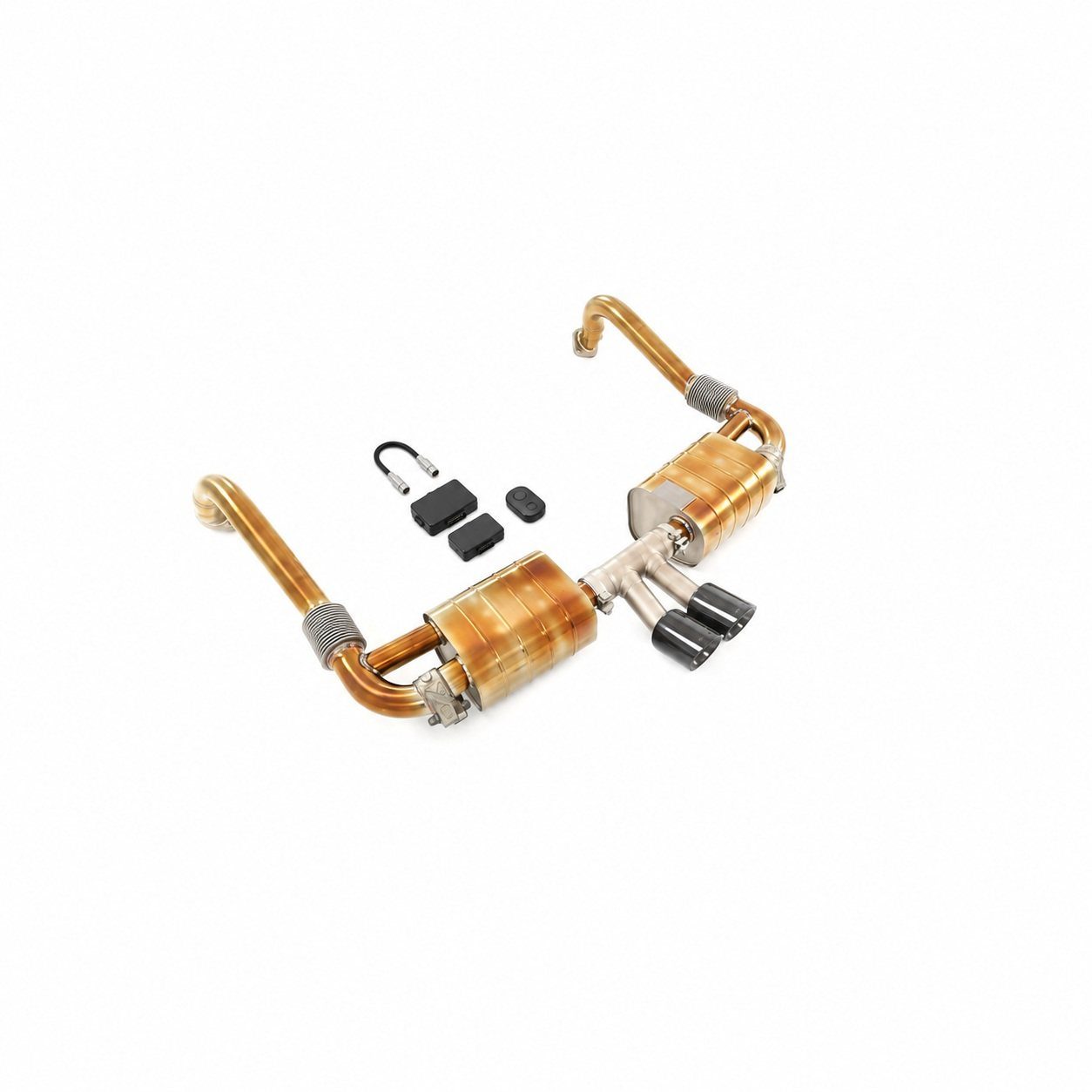 Porsche 718 2.0T / 2.5T Titanium Rear section, gold finish