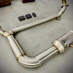Porsche 718 2.0T / 2.5T Titanium Rear section, gold finish — 3