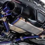 Toyota Supra 3.0T Titanium Cat-back, purple finish — 10