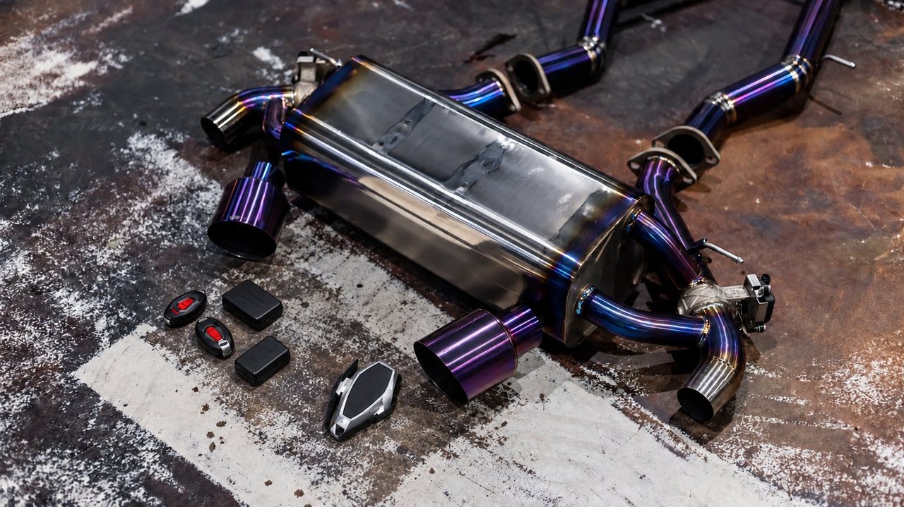 Toyota Supra 3.0T Cat-Back aus Titan, Finish violett