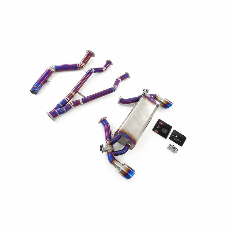 Toyota Supra 3.0T Cat-Back aus Titan, Finish violett